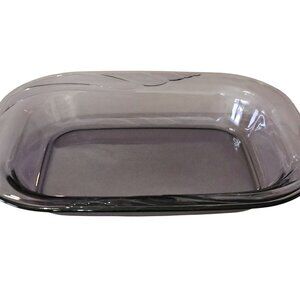 Corning Milano Amethyst Baker 15" rect. purple embossed 4qt translucent jewel